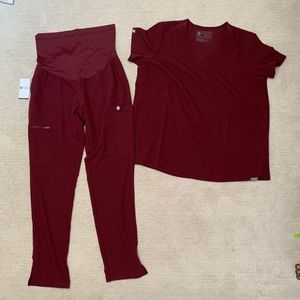 NWT. Figs maternity scrubs set.